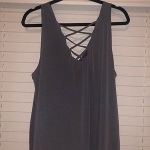 Soft & Sexy Sueded Grey Tank Top Size XL